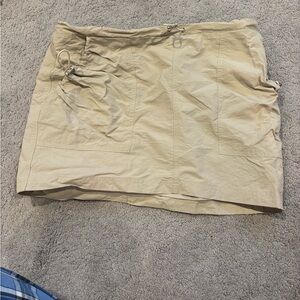 NWT Cotton Candy Tan Mini Cargo Skirt MEDIUM